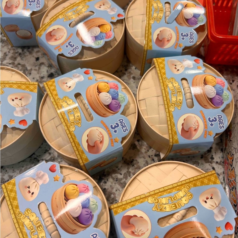 Squeezy Dumplings Squishy Toy Pack - Pastel Multicolor viral